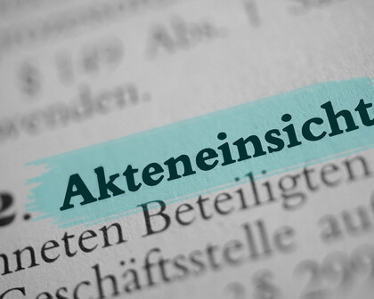 Markierte Textstelle Akteneinsicht