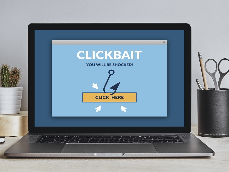 Clickbait Bildschirm