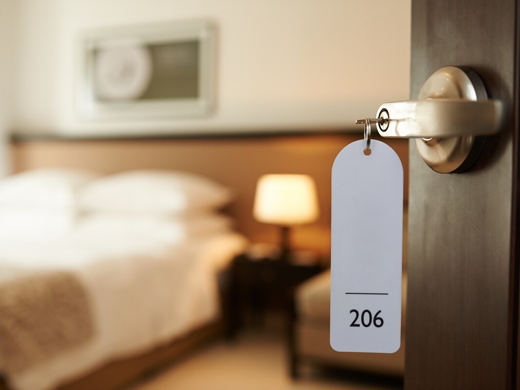 Blick in ein Hotelzimmer