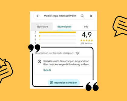 Löschhinweis bei Google zulässig