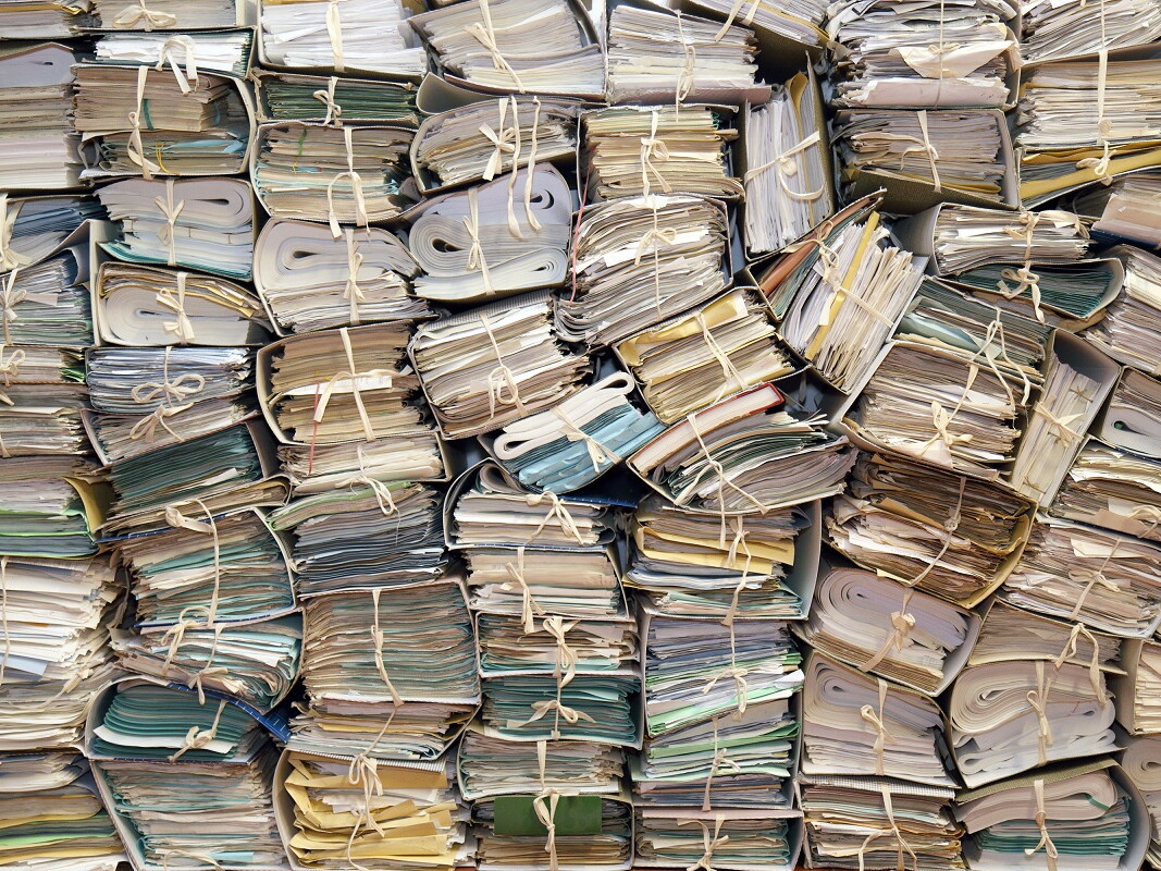 Unterlagen im Archiv