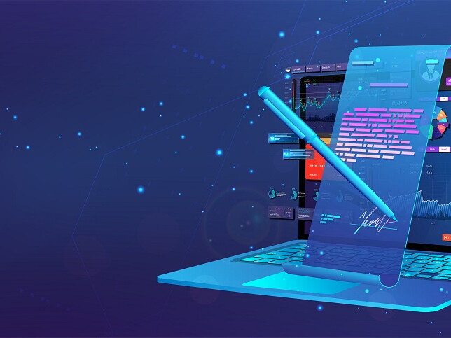 3D Grafik Laptop Onlinesignatur