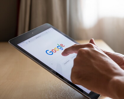 Google Anzeige auf Tablet